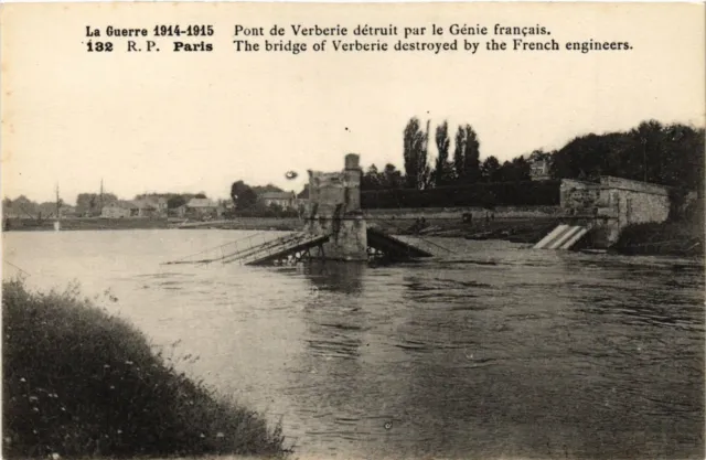 CPA La Guerre 1914-1915 - Pont de VERBERIE detruit par le Genie (291144)