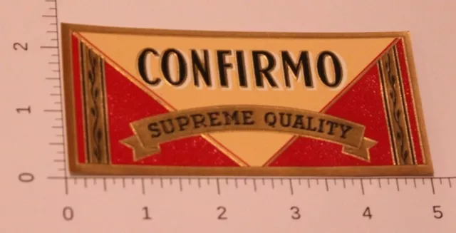 Vintage Confirmo Supreme Quality Label