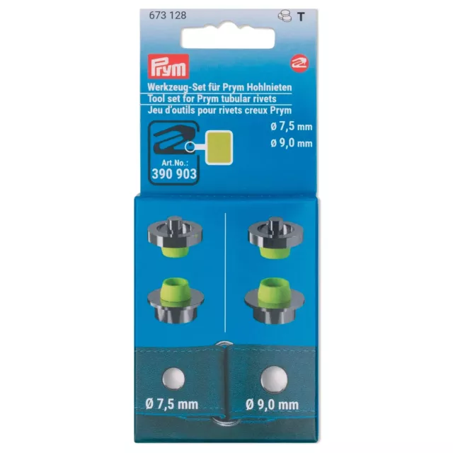 Prym Juego de Herramientas para Prym Hueco Remaches Con Ø 7,5MM Y 9MM 673128