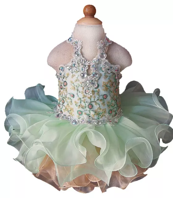 YG040-8 Infant Toddler Baby Newborn Little Girl dress size 4T with hairbow