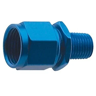 Fragola Blue Anodize 4 An To 1/4 In Npt Straight Adapter Fitting P/N 499344