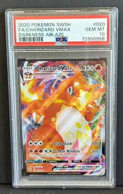 PSA 10 GEM MINT Pokemon Darkness Ablaze Charizard V #019/189 海外