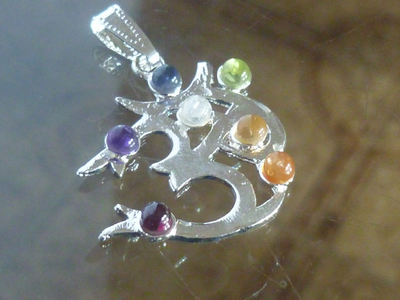 cristalloterapia PENDENTE CHAKRA 7 PIETRE gemme YOGA UNIONE dea reiki ciondolo 