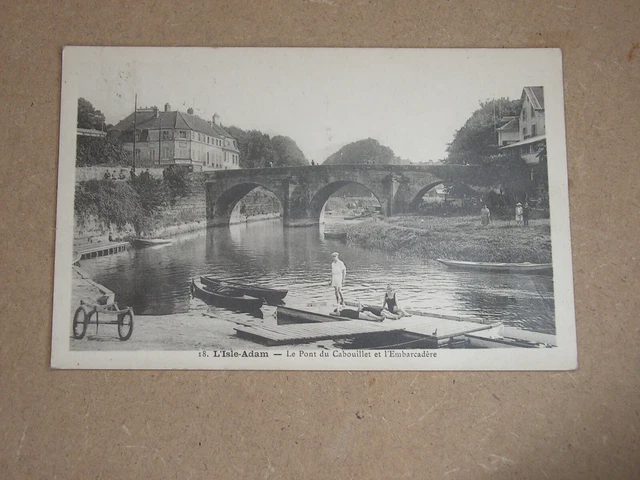 CPA - L'ISLE ADAM - Le pont du Cabouillet et l'embarcadère