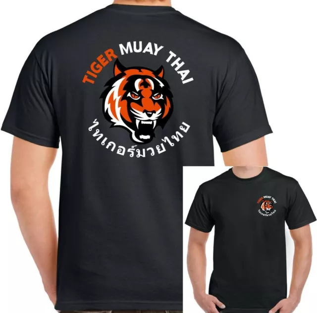 T-shirt TIGER MUAY THAI MMA UFC arti marziali Phuket Thailandia allenamento top palestra 5