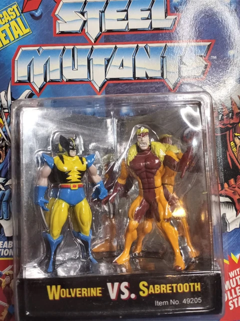 Marvel Comics 1994 X-Men Die Cast Metal Steel Mutants Wolverine Vs. Sabretooth