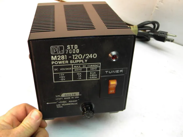 Pro Log STD 7000 Power Supply; M281-120/240, Excellent Condition.  5-12VDC