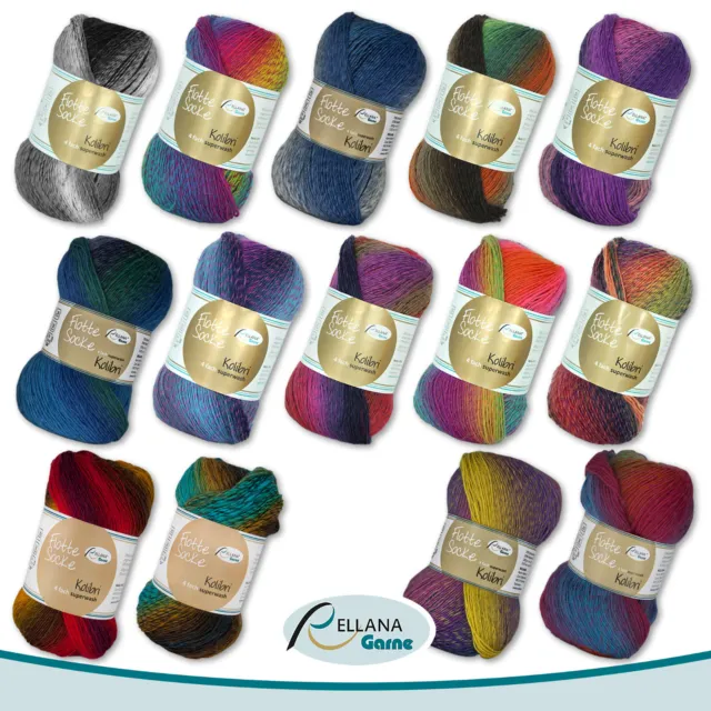 Rellana 100 g Flotte Socke Kolibri 4-fädig Sockenwolle 14 Farben