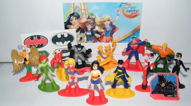 DC Super Hero Girls Party Favors Set of 14 Deluxe with Figures, Tattoos and Ring