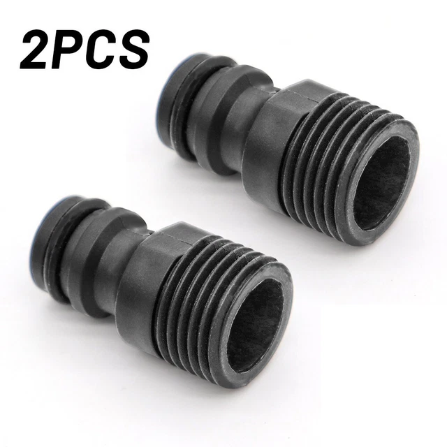 2PC 1/2" BSP Threaded Tap Adaptor Garden Water Hose Quick Pipe Connector Fitting