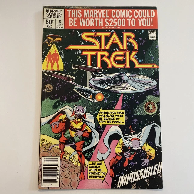 *** STAR TREK #6 *** NEWSSTAND EDITION !!! Bronze Age Marvel Comics 1980 … VG/FN