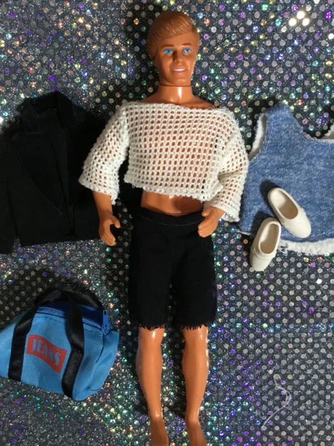 Vêtements Vintage Années 60 Pour Poupées Barbie Et Ken - 15 Pièces Mattel Originales, Occasion