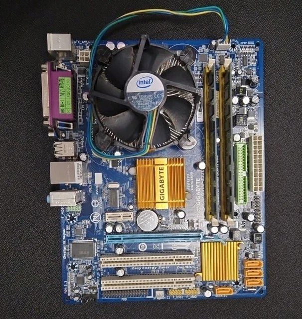 GIGABYTE GAG31MES2L MOTHERBOARD + Intel E6500 2.4Ghz CPU + 4GB Memory