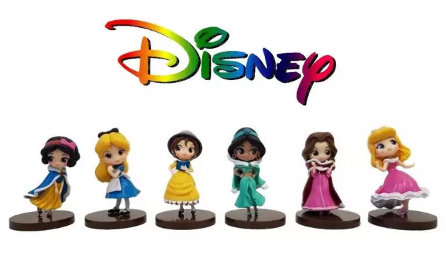 Disney Princess 6 Piece Figure Set Lot Cake Toppers Decoration Jasmine Aurora A7