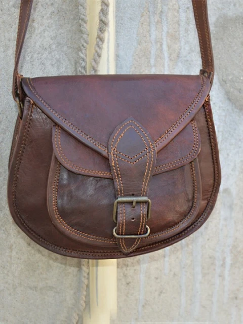 Sac à Main Vintage En Crocodile Véritable D'Argentine - Années 1970, Occasion, Marron