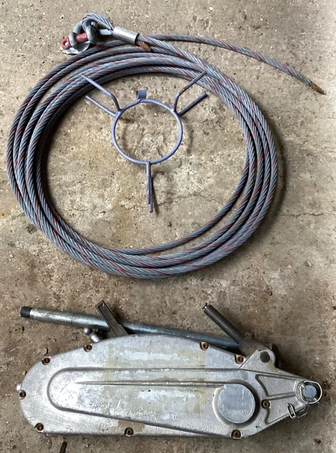 TRACTEL TIRFOR T36 3000kg Winch Cable Wire Rope Turfor Grip Hoist ...