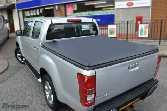 Tri Fold Soft Tonneau Cover For Isuzu Dmax Rodeo 2012 - 2016 Back Rear Lid Cover