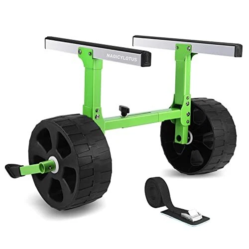 NAGICYLOTUS Kayak Cart with Widen Flat-Free Tires Width Adjustable Universal ...
