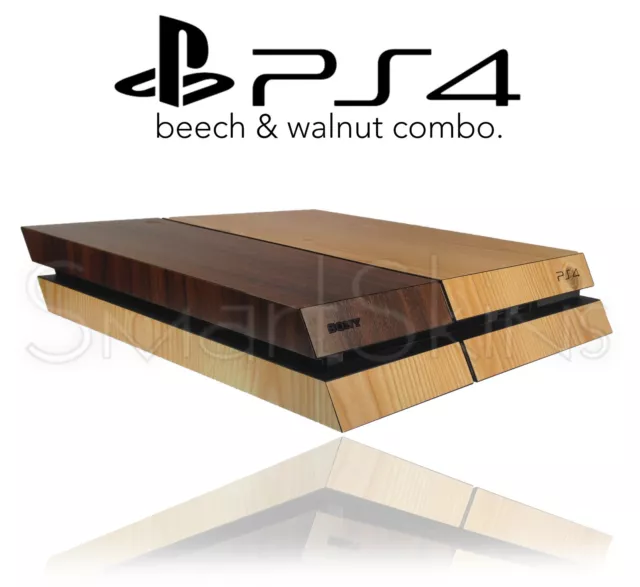 Textured Wood Two Tone Skin For PLAYSTATION 4 PS4 Sticker Wrap Accessory Cover