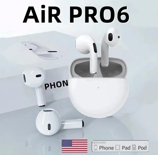 Air Pro 6 TWS Wireless Bluetooth Mini Ear Buds / Headset  for iPhone and Android