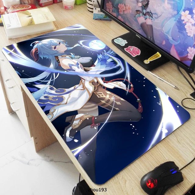 GENSHIN IMPACT GANYU Anime Keyboard Mouse Pad GAME Desk Mousepad