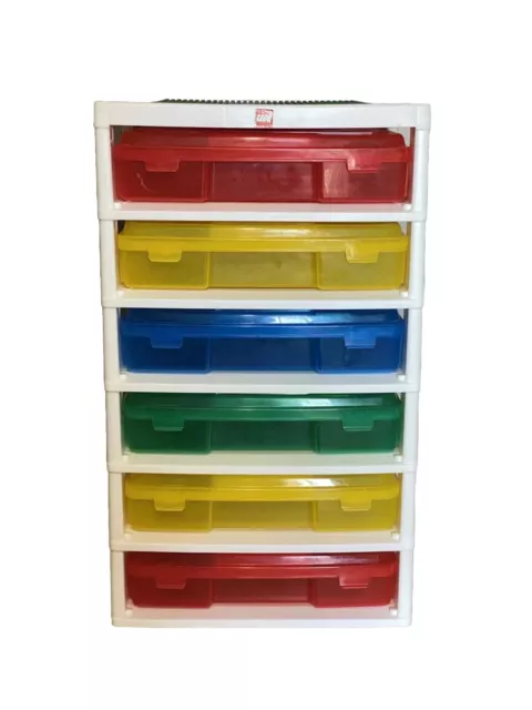 Lego Iris  6 Drawers Storage Container Tower Building Block Bin Organizer