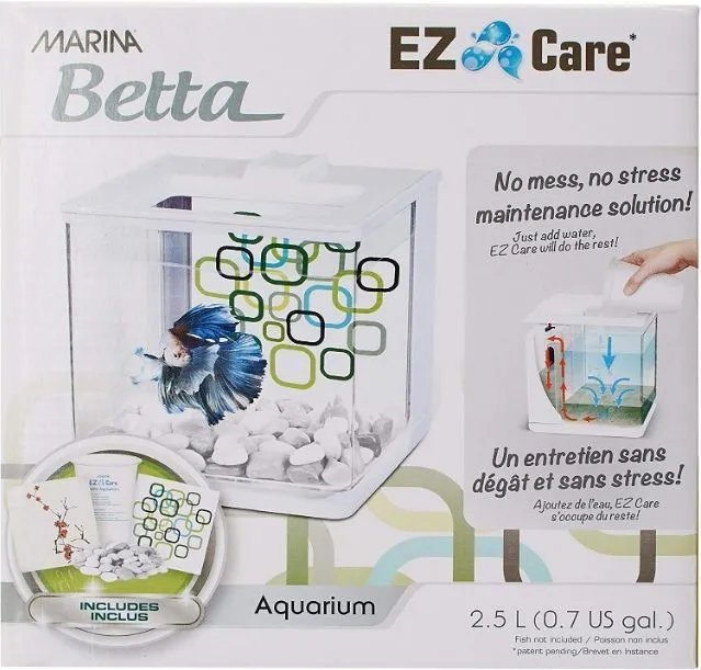 Aquarium, Marina Betta EZ Care Aquarium Kit (0.07 gallon - White)