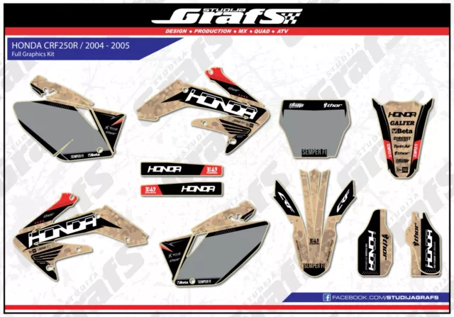 2004 2005 CRF 250R Graphics Kit HONDA CRF250R 250 R Stickers Decals Camo