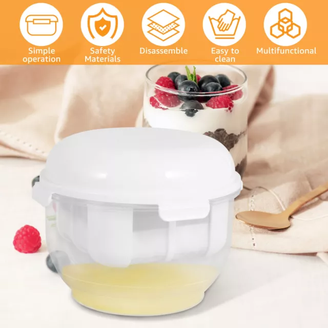 Yogurt Whey Separator with Lid Detachable Greek Yogurt Maker with Fine╯