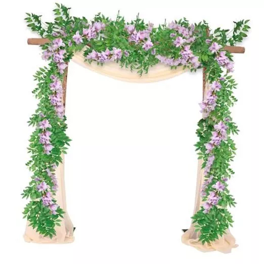 Elexclink 2 Pcs 13FT Flower Garland, Hanging Artificial Bougainvillea Purple