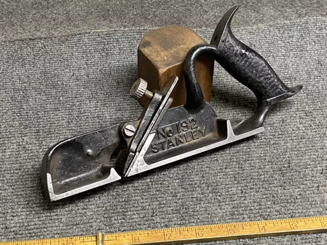 VINTAGE STANLEY RULE & LEVEL No. 192 RABBET PLANE ALL ORIGINAL USA