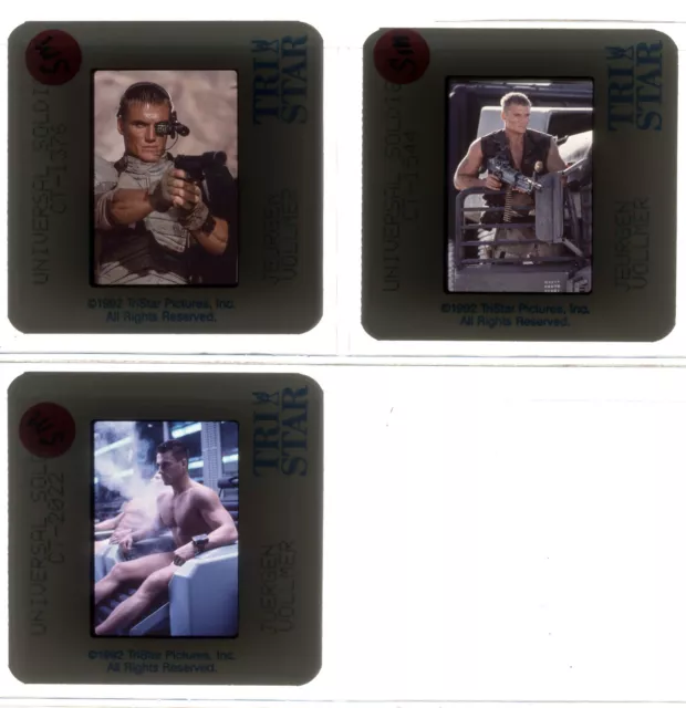 Lot 3 ektas slides originals Universal Soldier Jean-Claude Van Damme