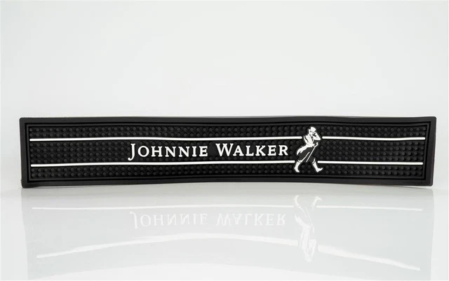Johnnie Walker Whiskey Barmatte schwarz 53 x 9 Abtropfmatte Gläser Gastro Tresen