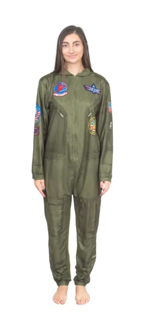 Top Gun Flight Suit Costume Pajama Union Suit