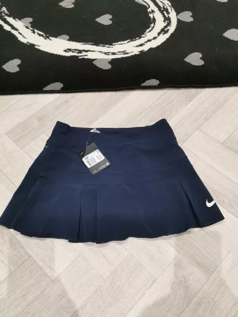 NIKE SKIRT COURT WOMENS FLOUNCY TENNIS 2IN1 SKORT Navy SIZE Xs