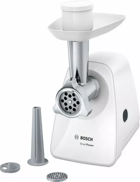 Grinder Bosch MFW2510W Meat Mincer, 2 strainers, sausage stuffer