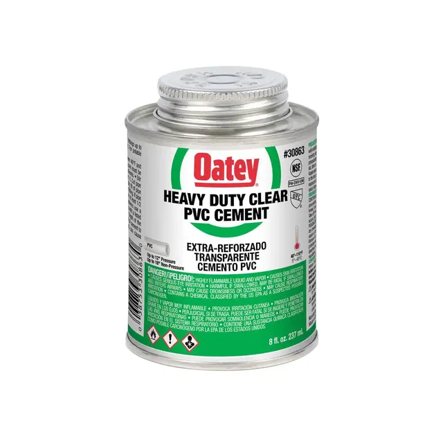 8 Oz. Heavy-Duty Clear PVC Cement | (NEW) (FREE SHIPPING)