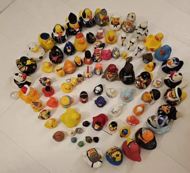 Large Collectable Rubber Duck Collection, 82 Ducks, Various Sizes.