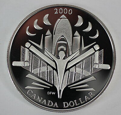 2000 Canada Voyage Of Discovery Proof Silver Dollar Coin