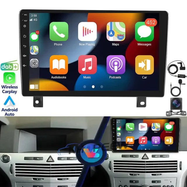 DAB+ Apple CarPlay Android 13 Autoradio GPS NAVI DSP Für Opel Astra H 2004 -2014