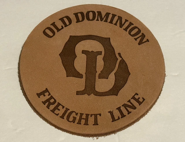 Vintage - Old Dominion Freight Line - Leather Coaster - Round 4"x4” - Rare