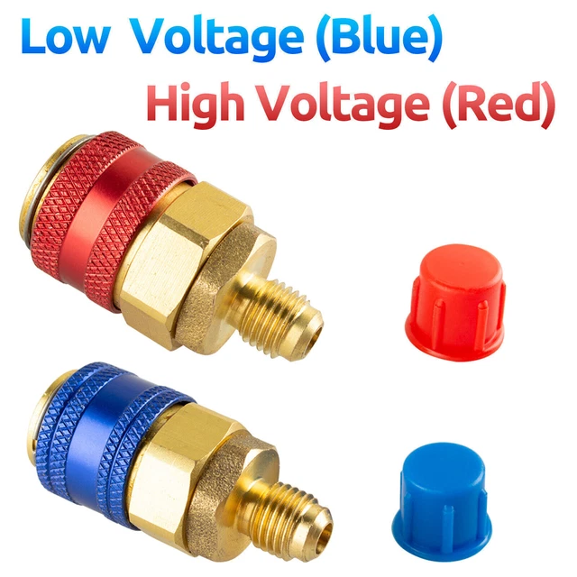 High/Low Pressure A/C Quick Connector/Adapter R-134a PSI Manifold Gauge HVAC US