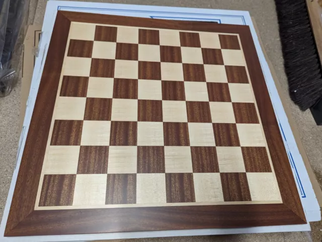 Wooden Chess Board - 19 Inch No.5 Inlaid Mahogany