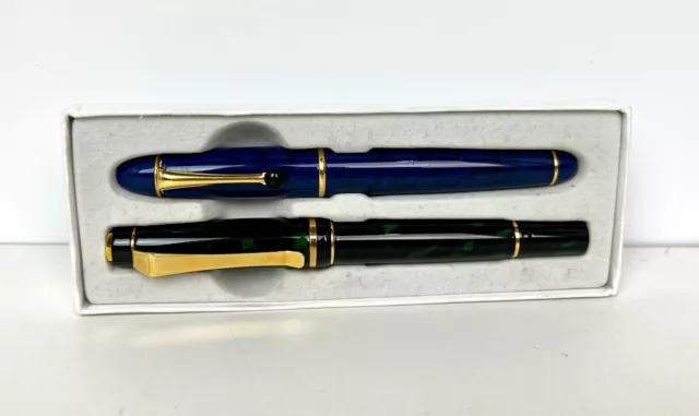 2 teiliges Schreibset Füller Set Iridium Point Germany mit Etui Gold  #44