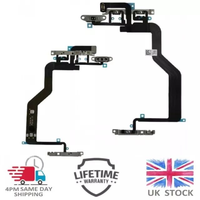 For iPhone 12 Power Flex Cable Replacement Volume Buttons Mute Switch Brackets 2