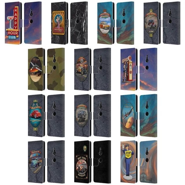 Official Larry Grossman Retro Collection Leather Book Case For Sony Phones 1