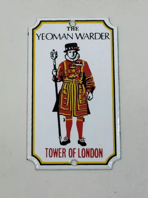 Vintage A Genuine Dodo Porcelain Sign The Yeoman Warder Tower Of London