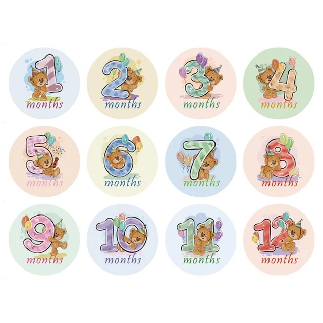 for Creative DIY 0-12 Month Baby Year" Picture Display Paper Photo Car