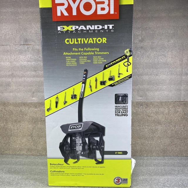 RYOBI EXPANDIT UNIVERSAL Cultivator Tiller Attachment for String
