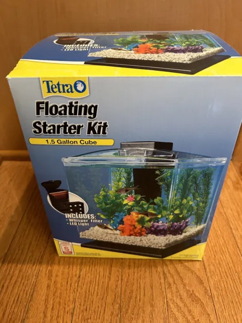 Tetra Floating Starter Kit 1.5 Gallon Cube Fish Tank